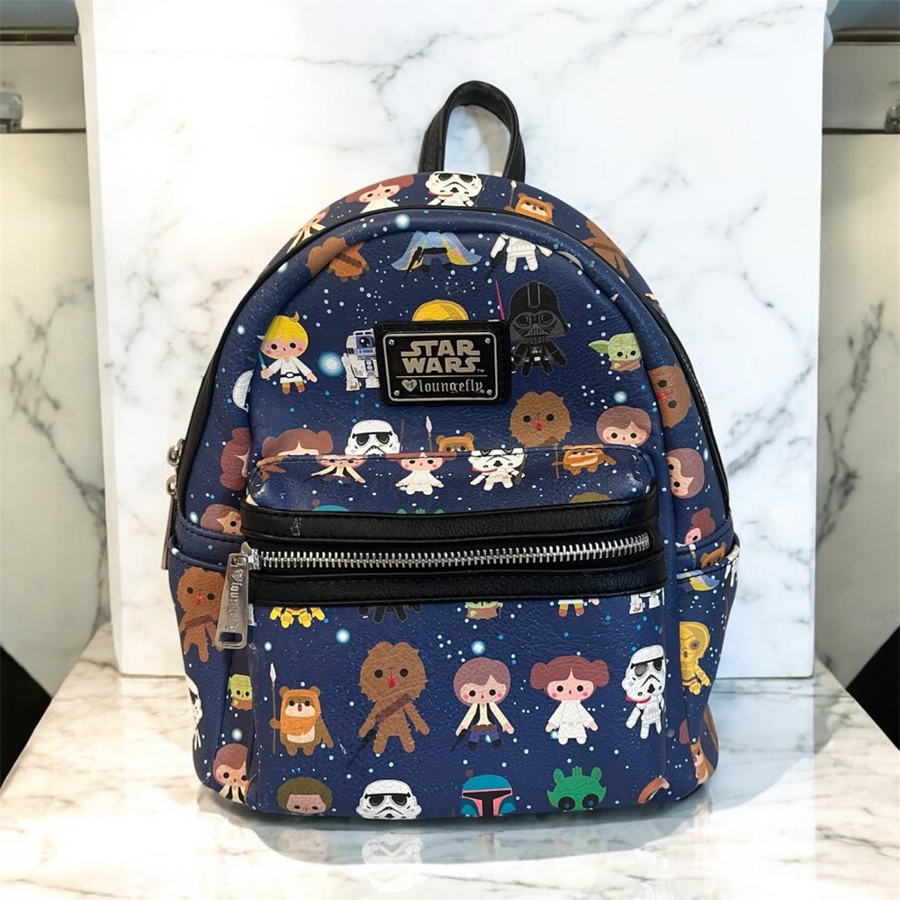 *SOLD* Loungefly Star Wars Chibi Print Mini Backpack